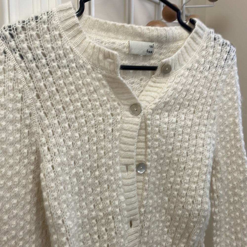 Aritzia Wilfred Free - Alpaca Blend Cardigan - Neutral - Small